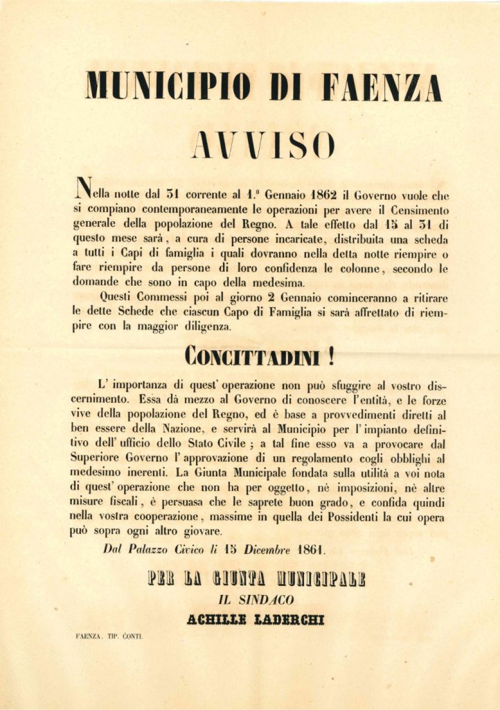 31 dicembre 1861: il primo censimento