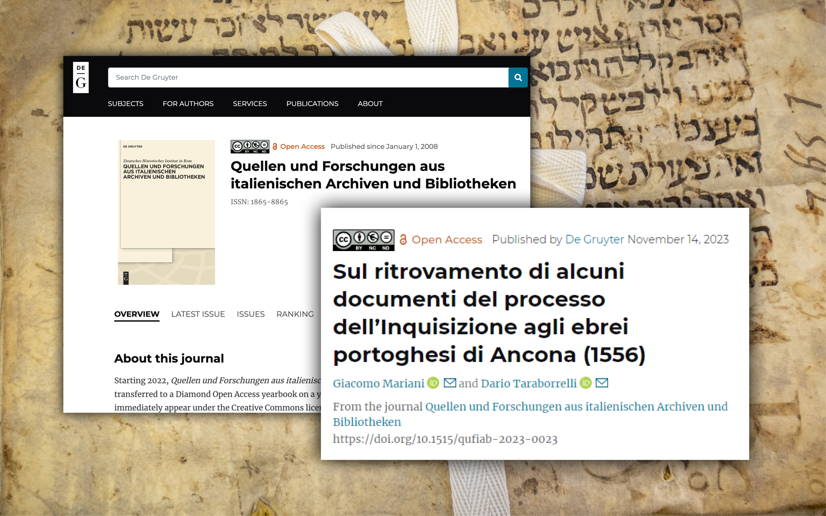 Il ritrovamento dei documenti degli ebrei portoghesi di Ancona