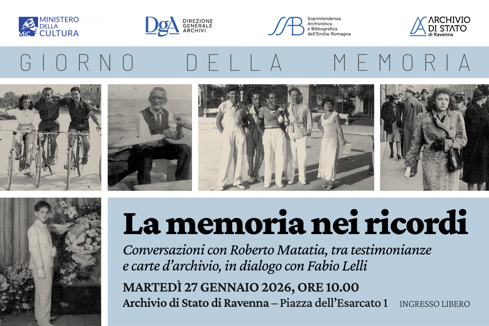 La memoria nei ricordi. Conversazioni con Roberto Matatia tra testimonianze e carte d’archivio