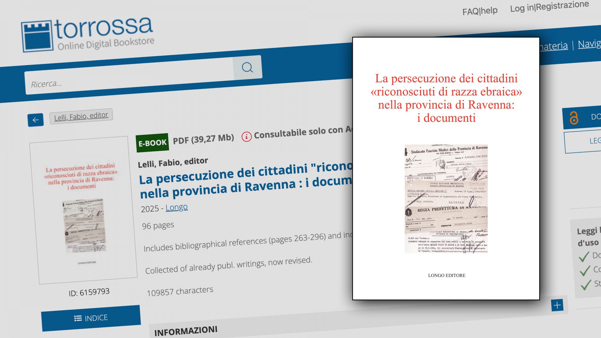 La persecuzione dei cittadini «riconosciuti di razza ebraica» nella provincia di Ravenna, il libro di Fabio Lelli