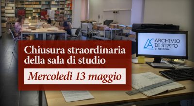 Mercoledì 13/5 chiusura straordinaria della sala di studio