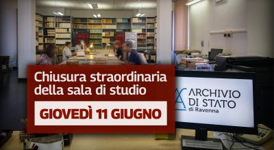 Giovedì 11/6 chiusura straordinaria della sala di studio
